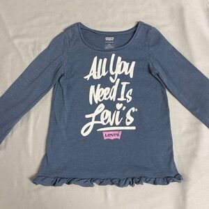 Levi's - Long sleeve Blue Crew Neck Tee